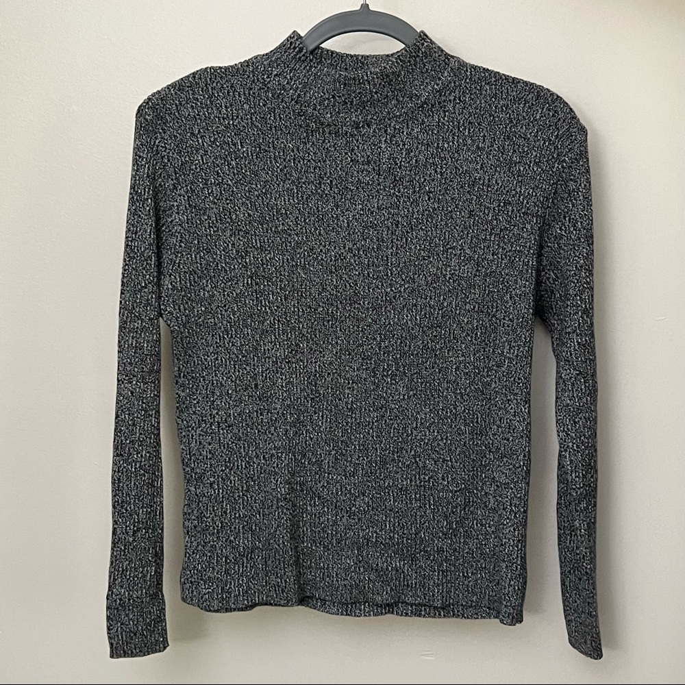 Gray Mock Neck Sweater